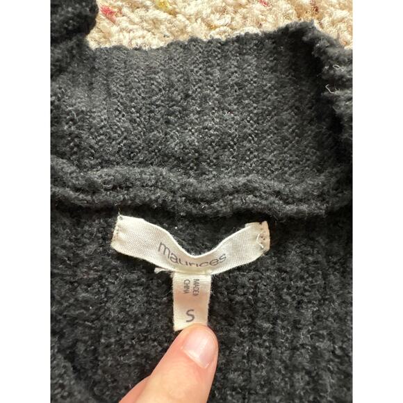 Maurices Black Open Front Cardigan Waist Length Size Small - Picture 3 of 4